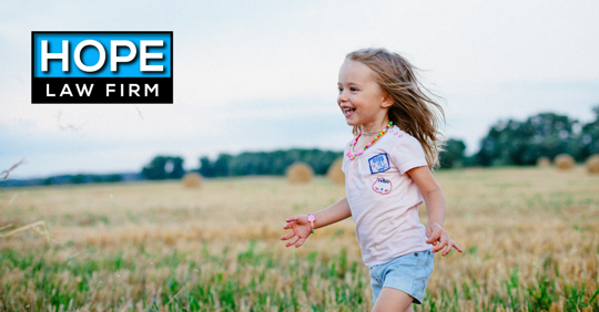 girl running in field