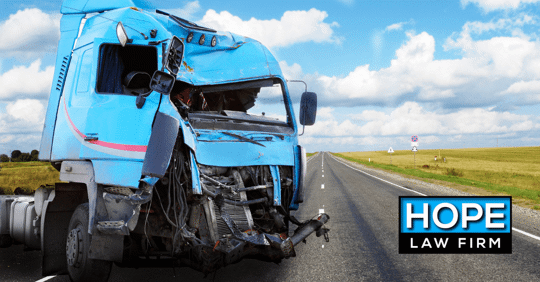 truck accident on road