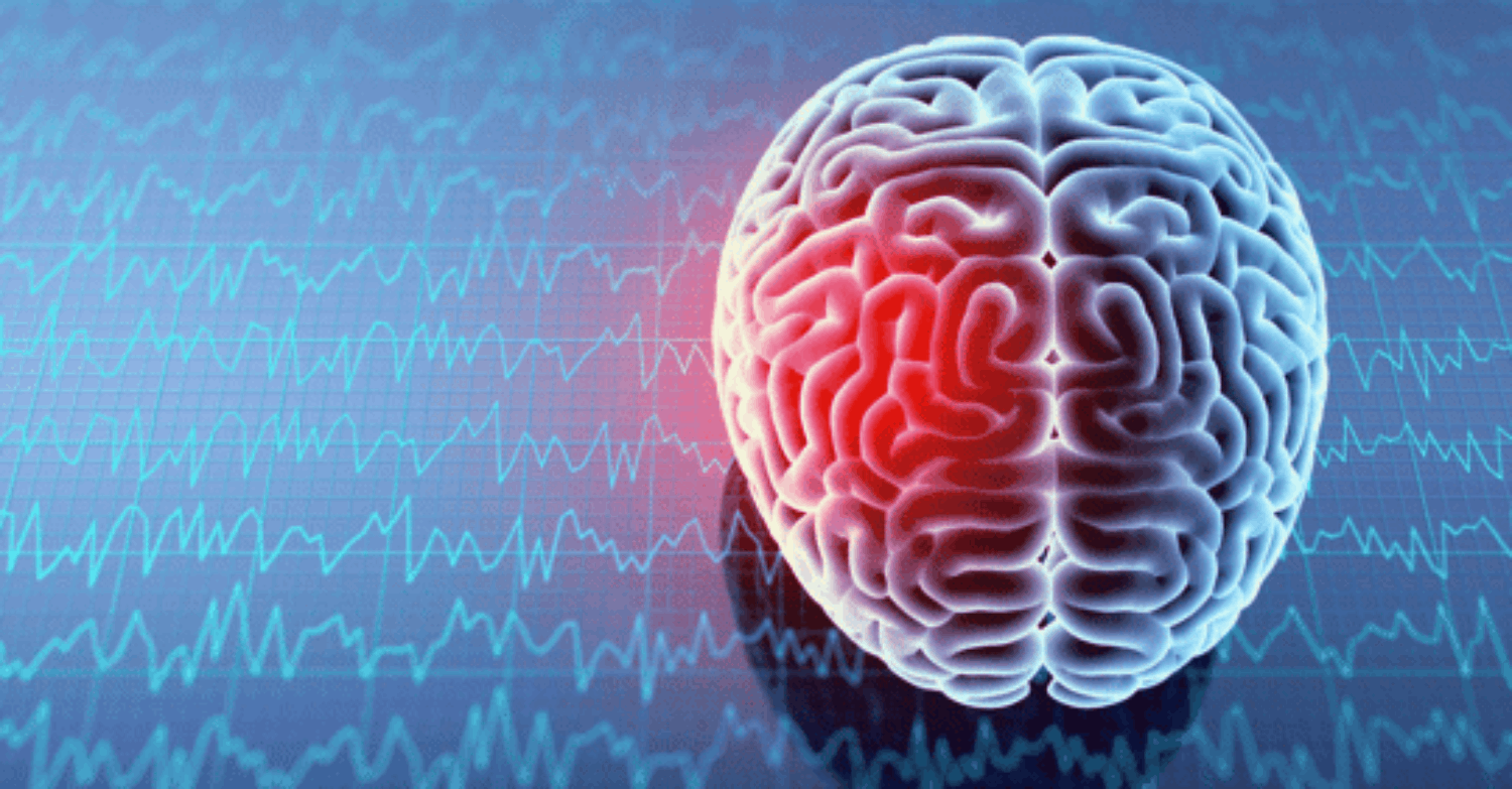 brain with wavelengths